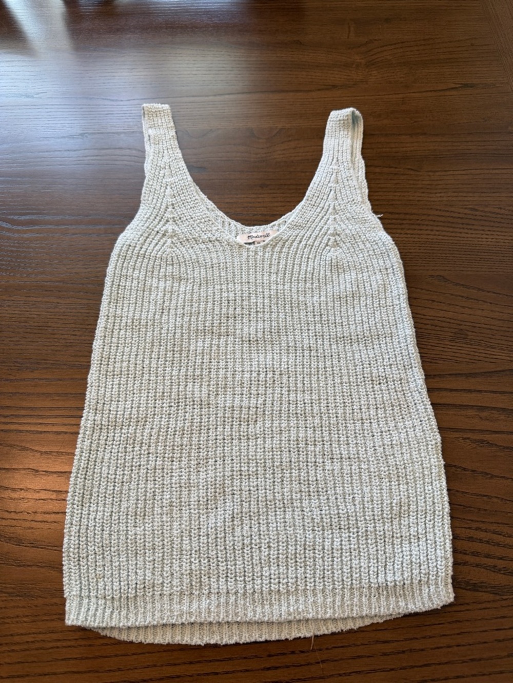 Madewell Neutral Knit Scoop Tank in Light Blue